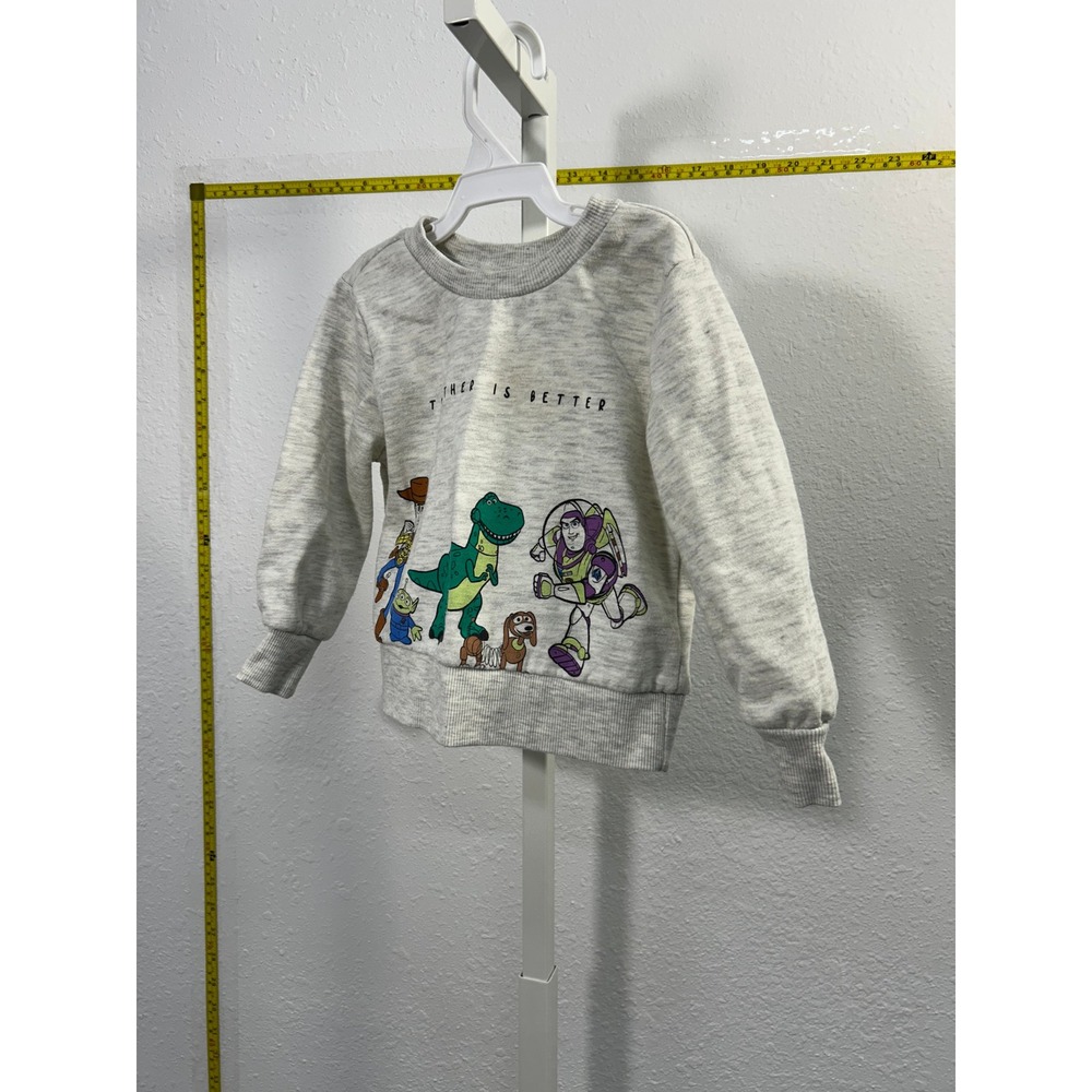 Disney Toy Story Together Is Better Sweatshirt Gray Buzz Woody Kids 18M Pullover